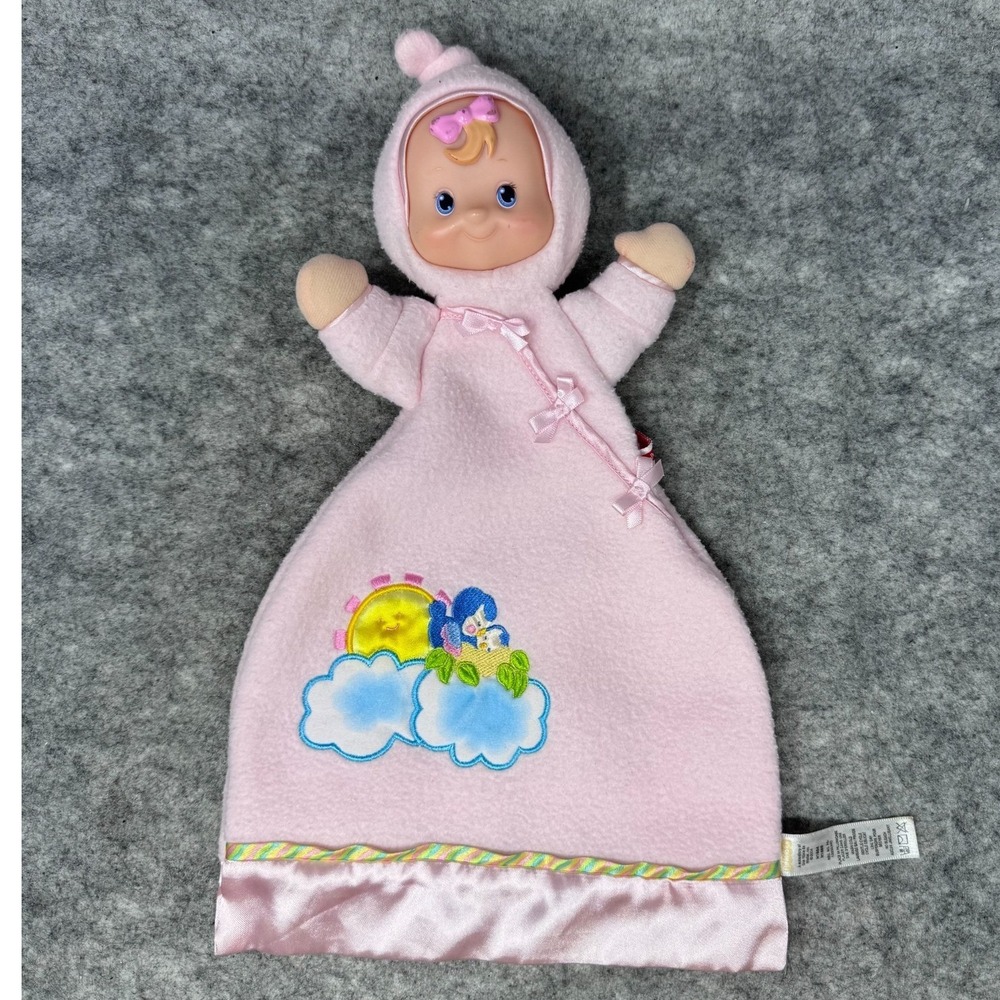 Fisher Price Flutterbye Dreams Pink Fleece Doll Lovey Security Blanket 15" Vtg